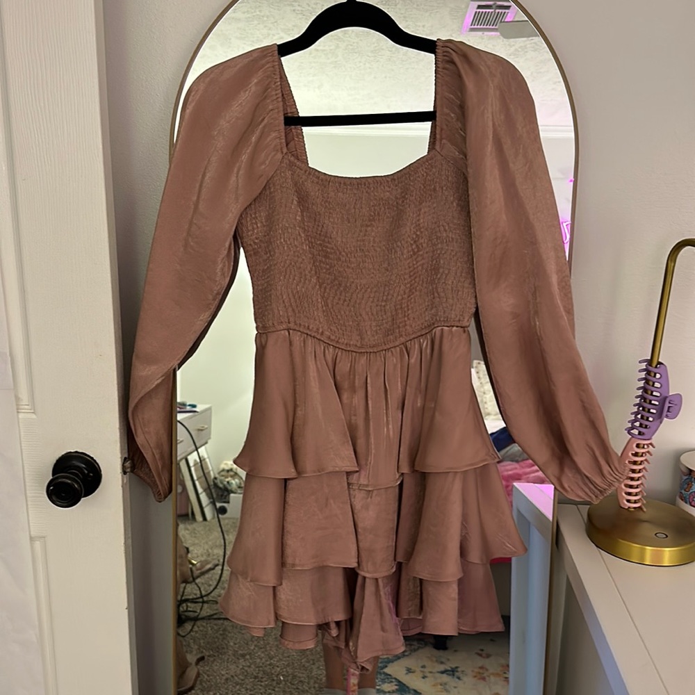 Entro dress - size medium-dusty metallic pink